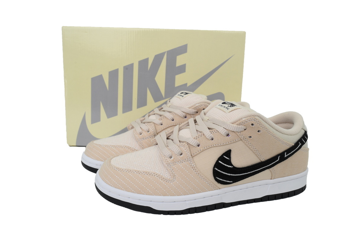 Top Version Albino & Preto × Nike SB Dunk Low Pro Pearl White FD2627-200