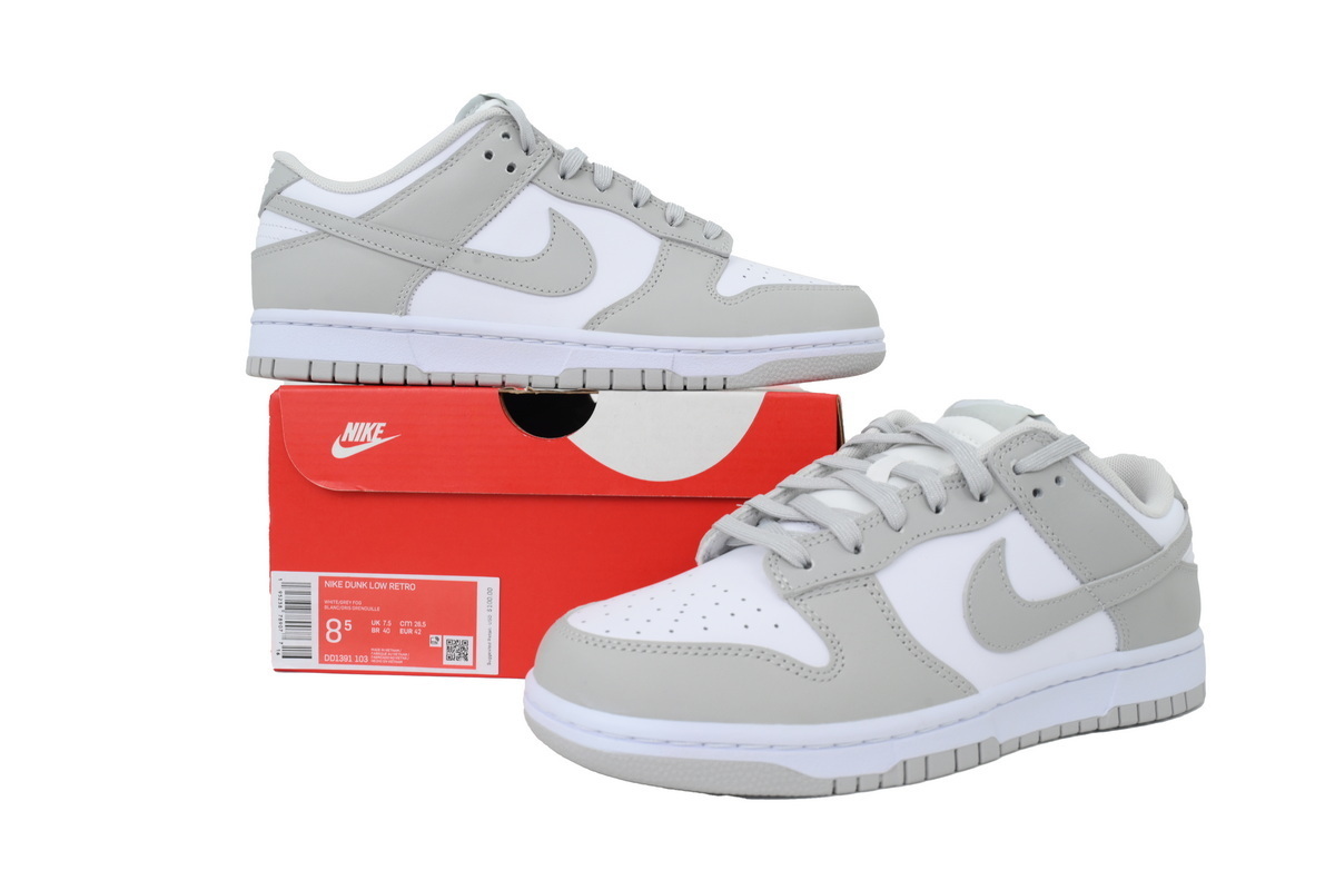 Top Version Nike Dunk Low Grey Fog DD1391-103
