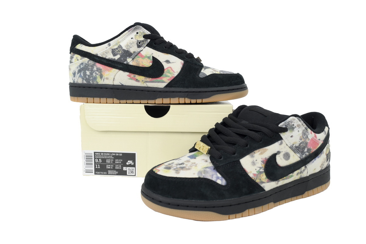 Top Version Supreme × Nike Dunk Low Rammellzee FD8778-001