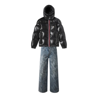Moncler Montbeliard Down Jacket + Purple Brand Jeans #100 01