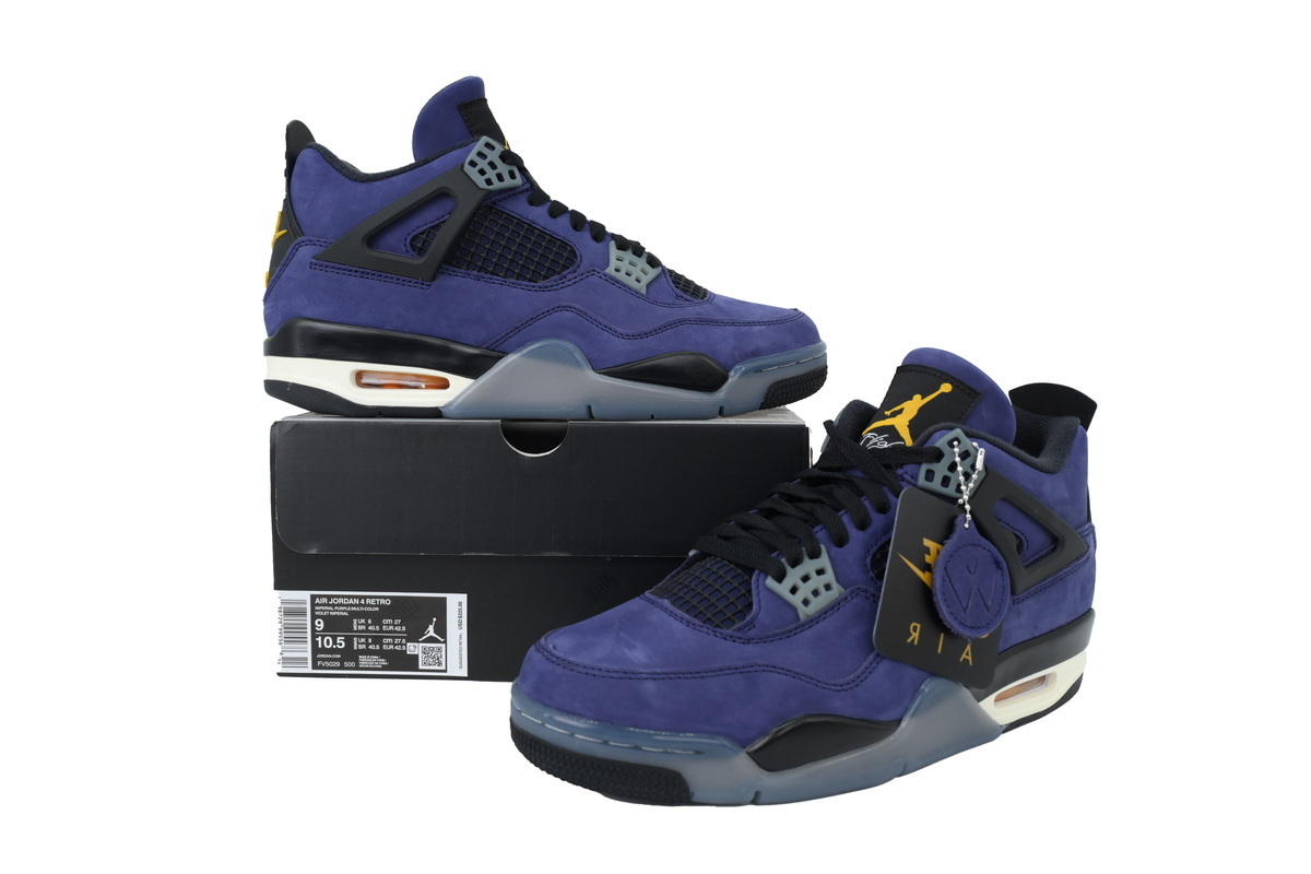 TOP Version Air Jordan 4 Retro Lakers Purple FV5029-500