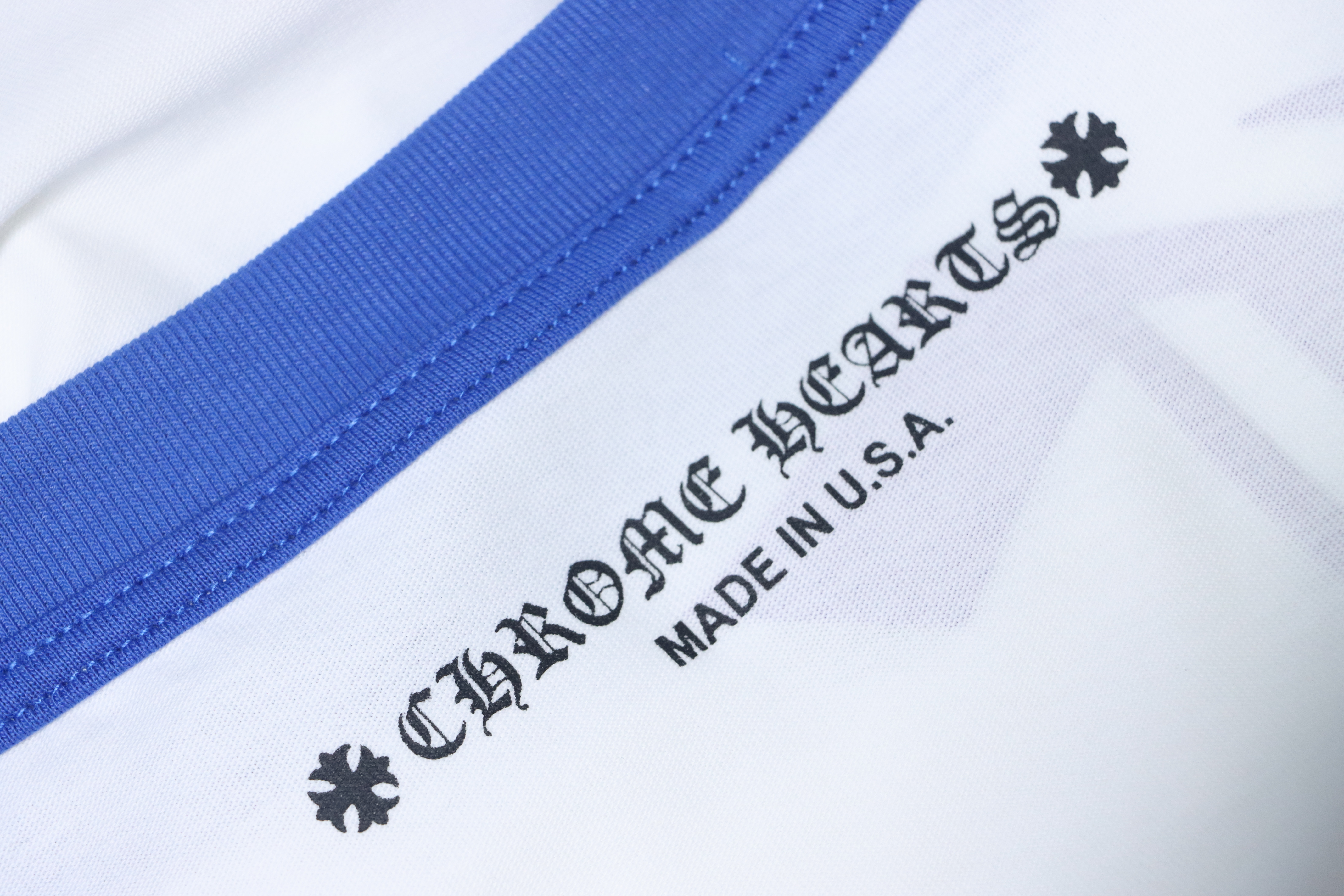 Chrome Hearts 25FW Black Label Panel Print Long Sleeve T-Shirt Blue