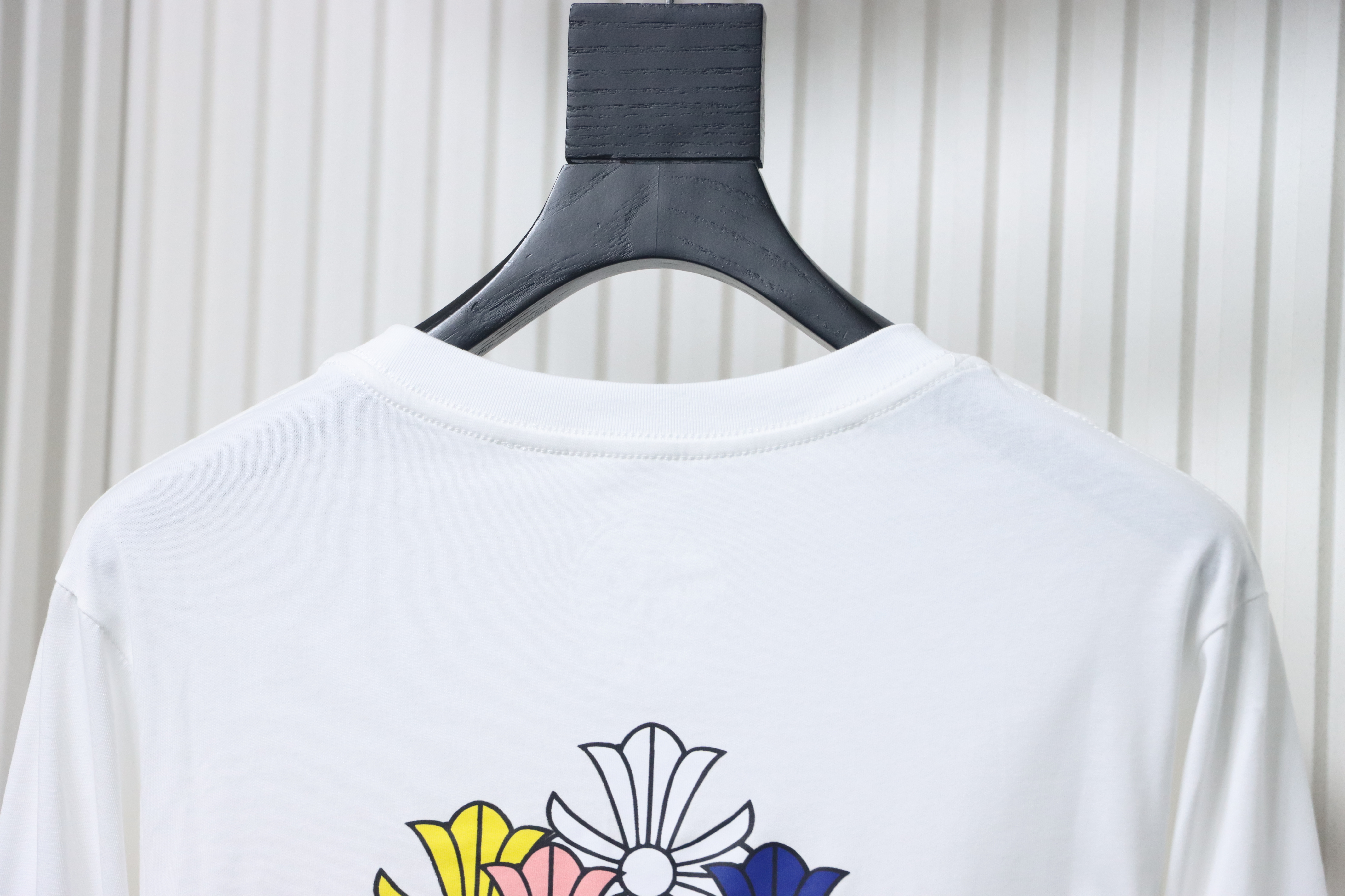 Chrome Hearts 25FW Colorful Cross Print Long-Sleeve T-Shirt White