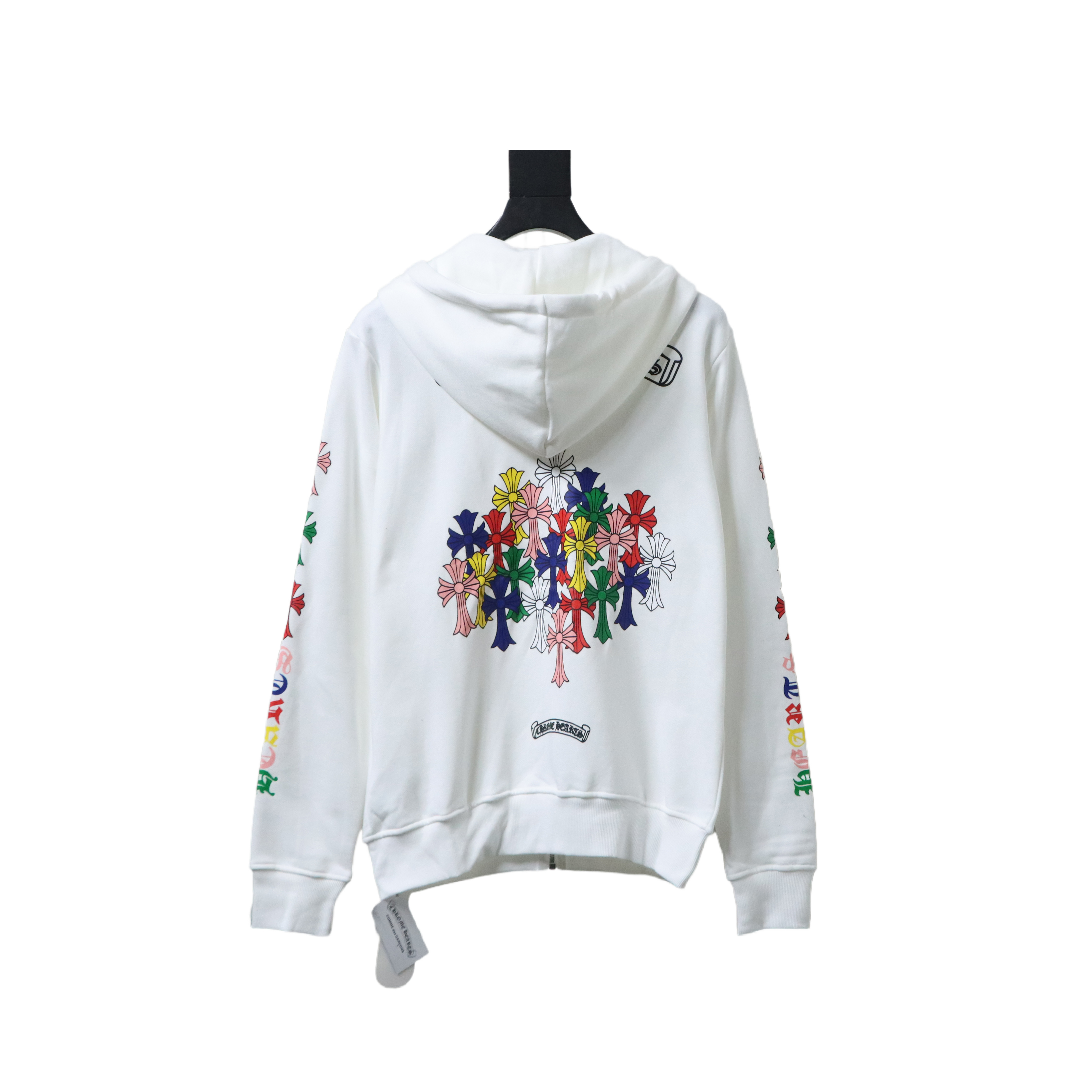 Chrome Hearts 25FW Colorful Cross Print Zip-Up Jacket White
