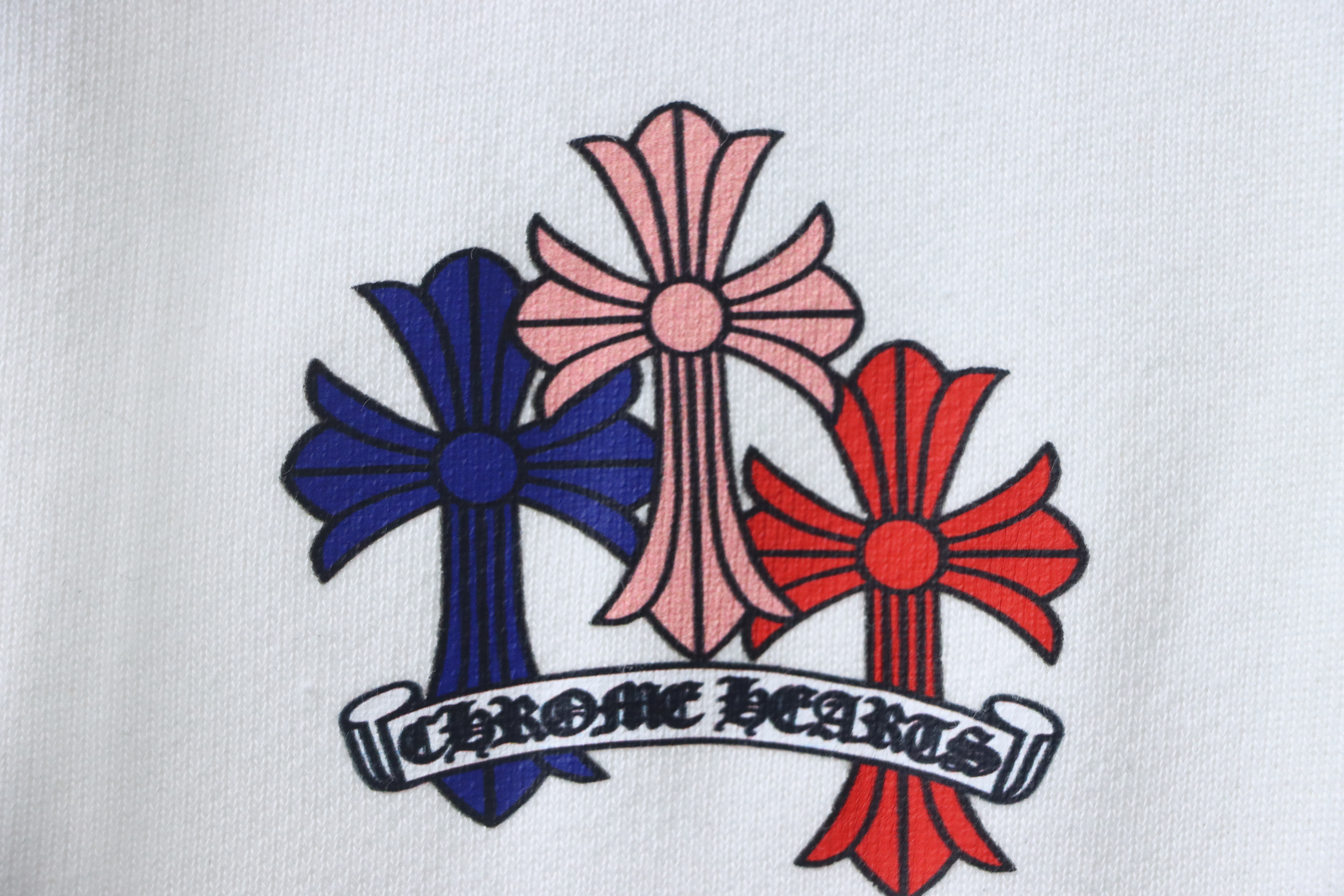 Chrome Hearts 25FW Colorful Cross Print Zip-Up Jacket White