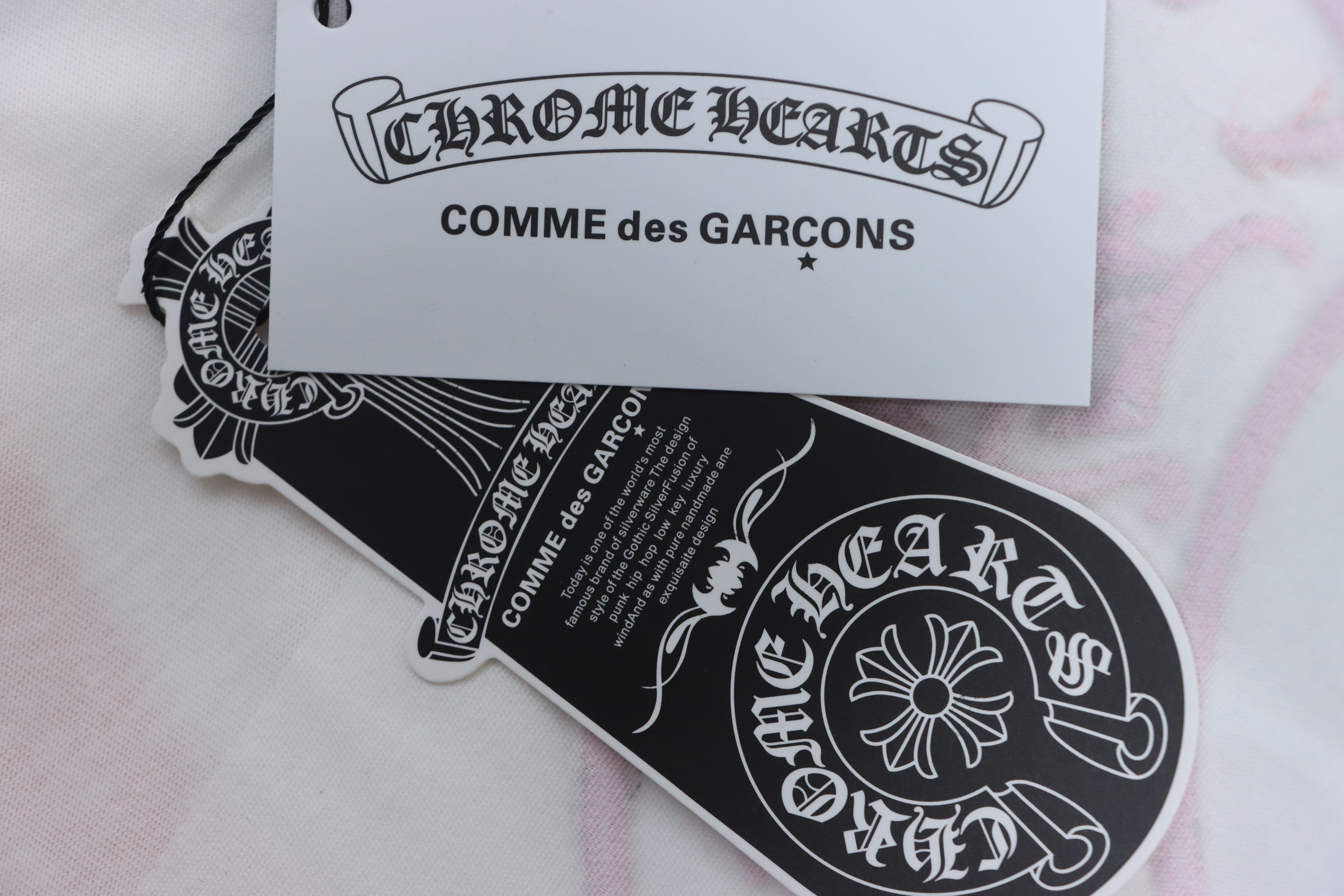 Chrome Hearts 25FW Embroidered Horseshoe Patchwork Long Sleeve T-Shirt Pink