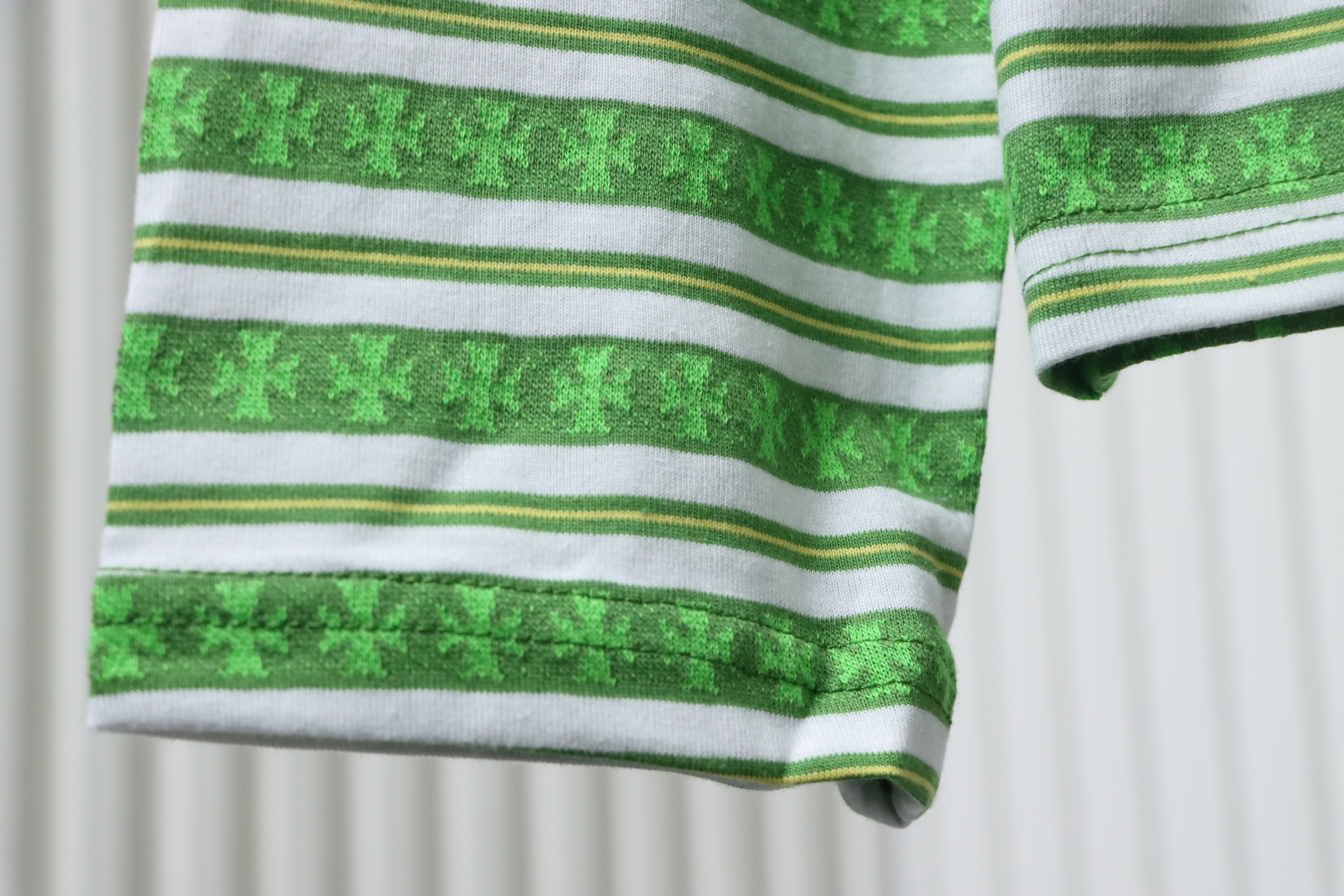 Chrome Hearts 25FW Striped Polo Collar Long Sleeve T-Shirt Green