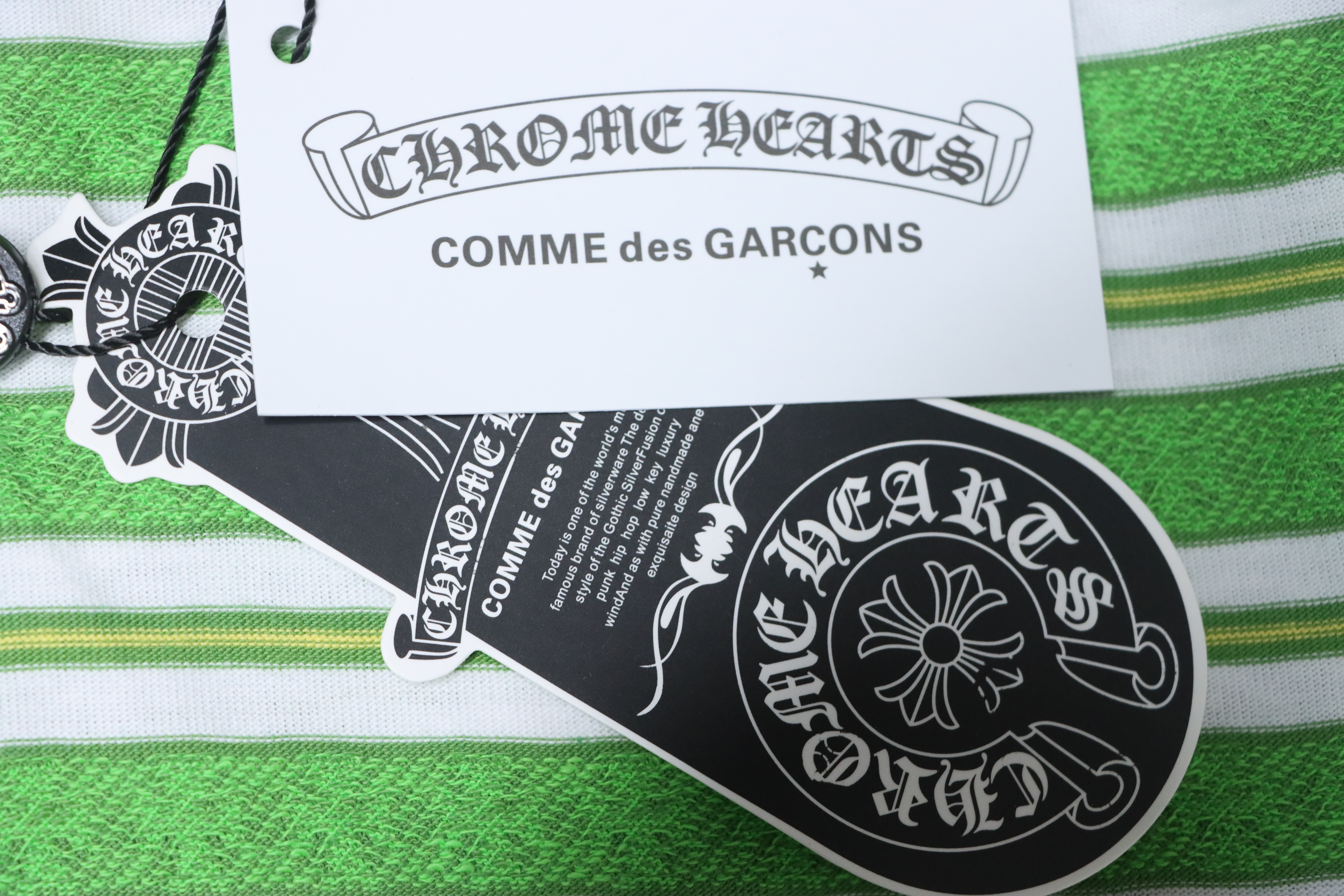 Chrome Hearts 25FW Striped Polo Collar Long Sleeve T-Shirt Green