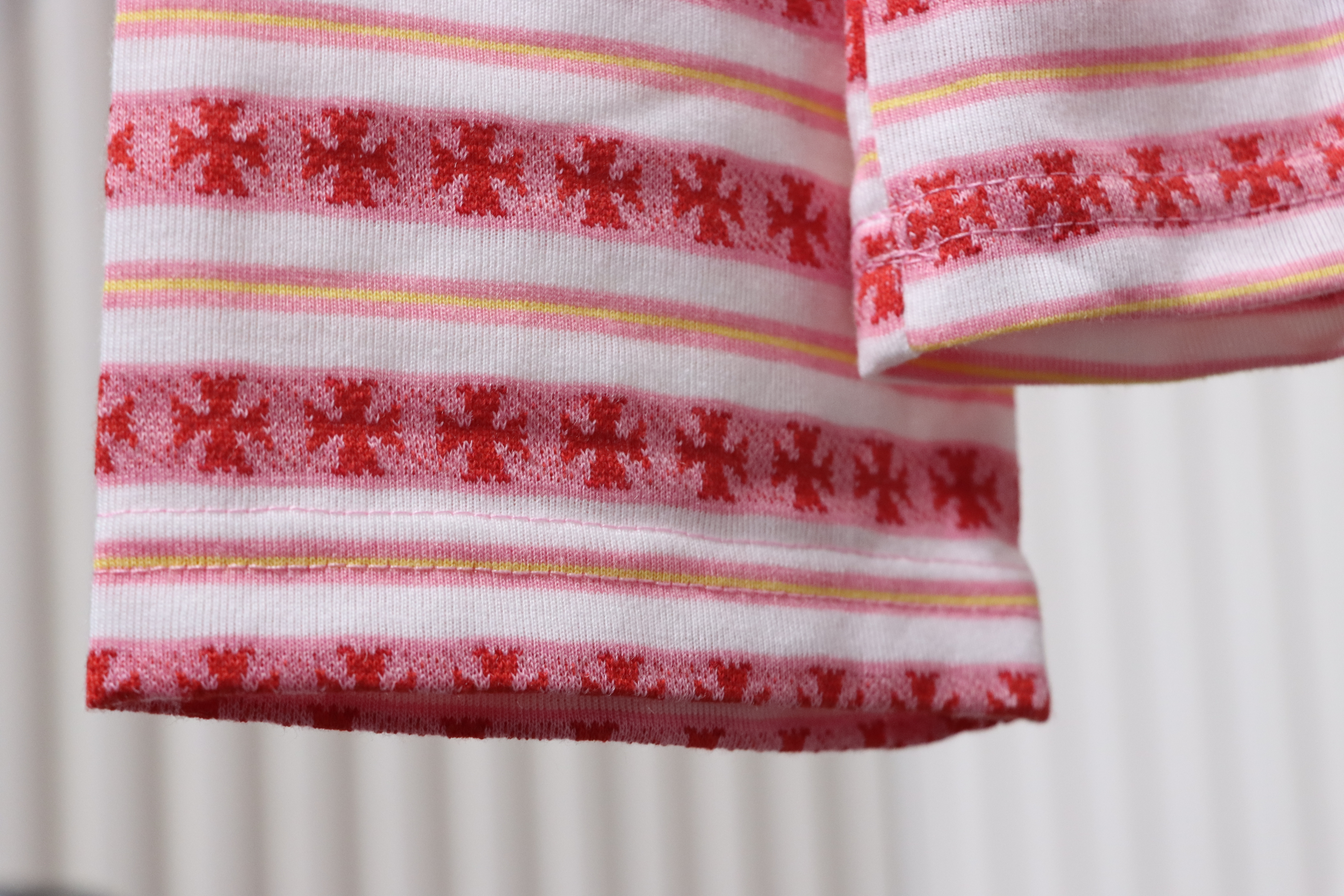 Chrome Hearts 25FW Striped Polo Collar Long Sleeve T-Shirt Pink