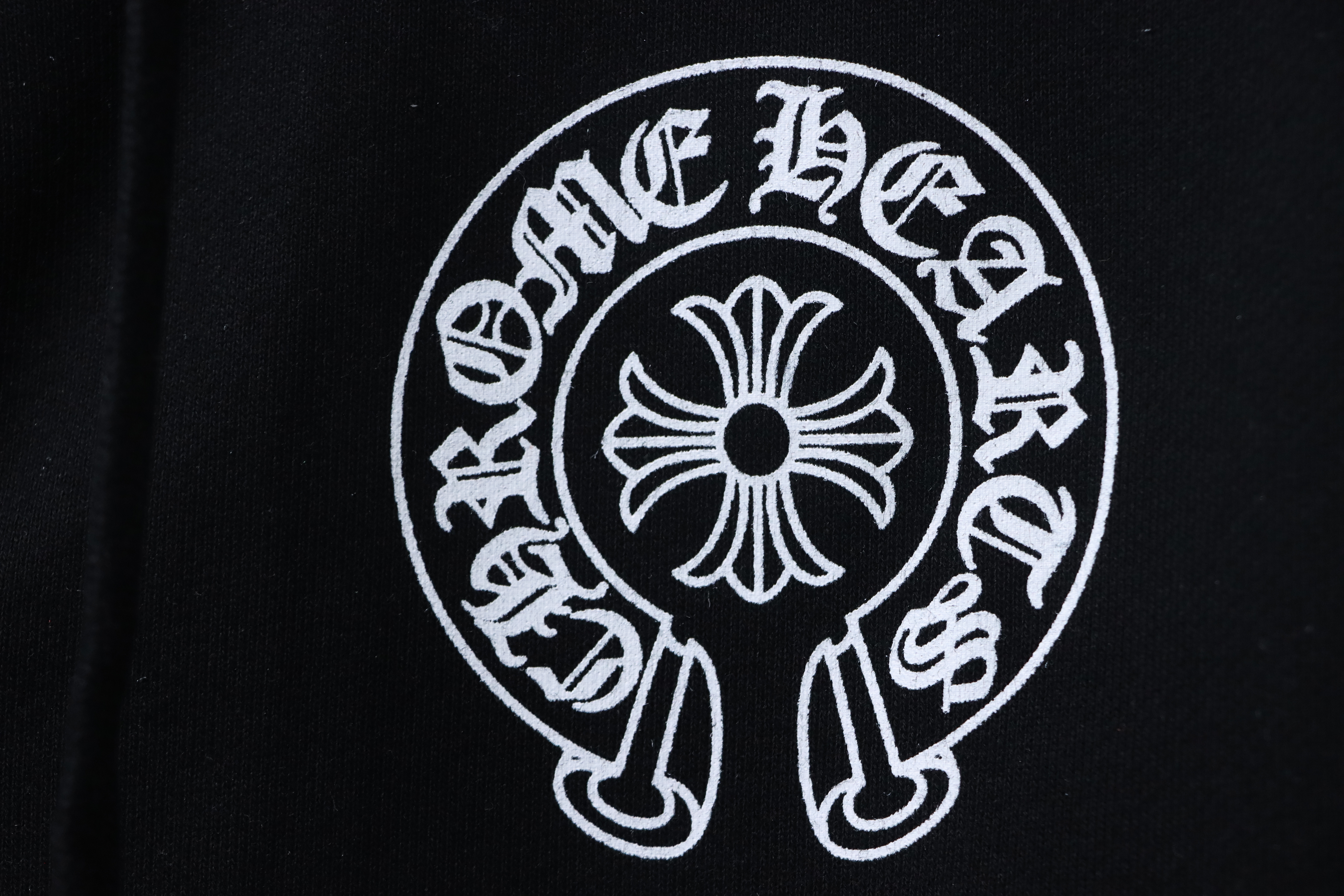 Chrome Hearts 25FW White Zip-Up Jacket with Sanskrit Print Cuffs Black