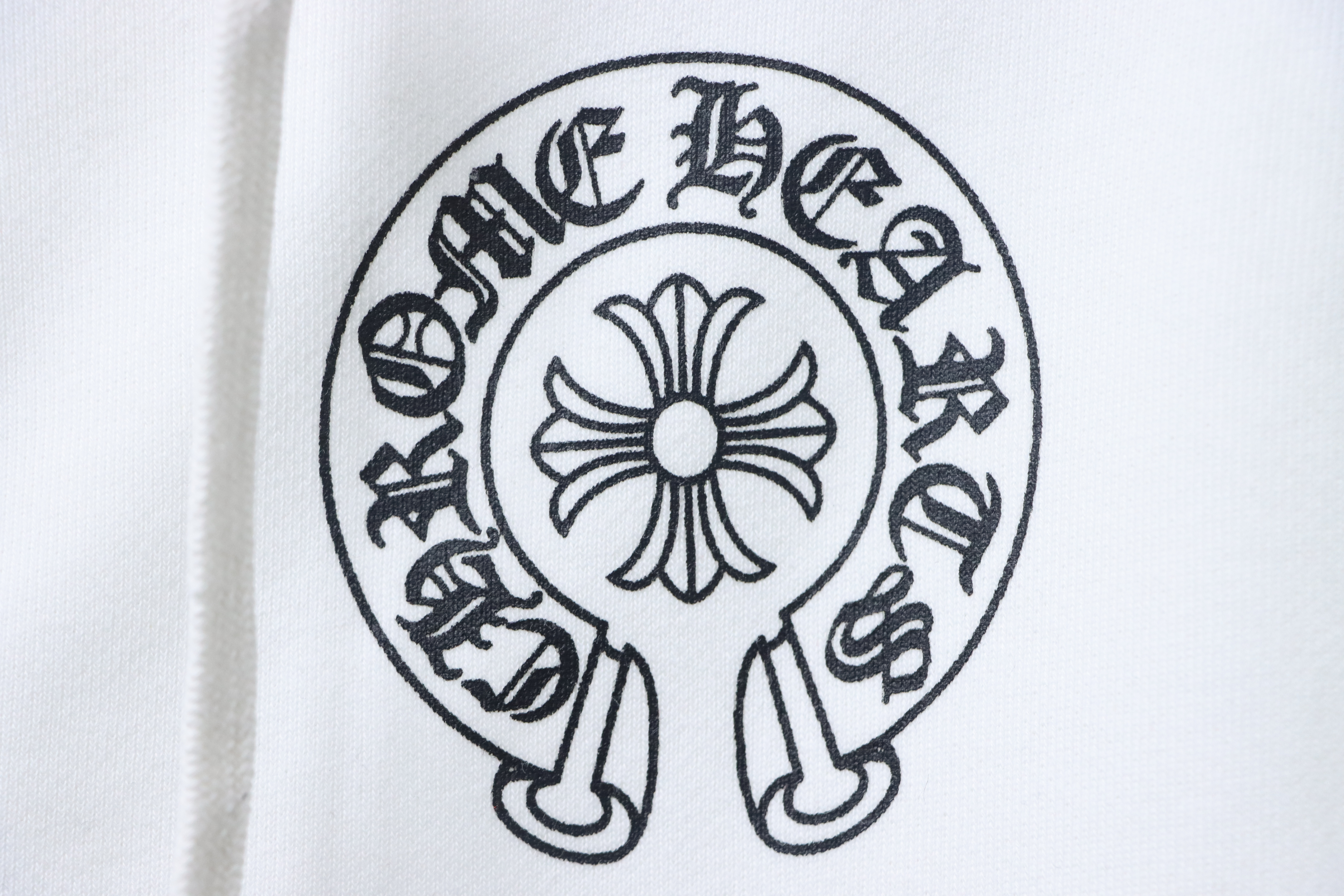 Chrome Hearts 25FW White Zip-Up Jacket with Sanskrit Print Cuffs White