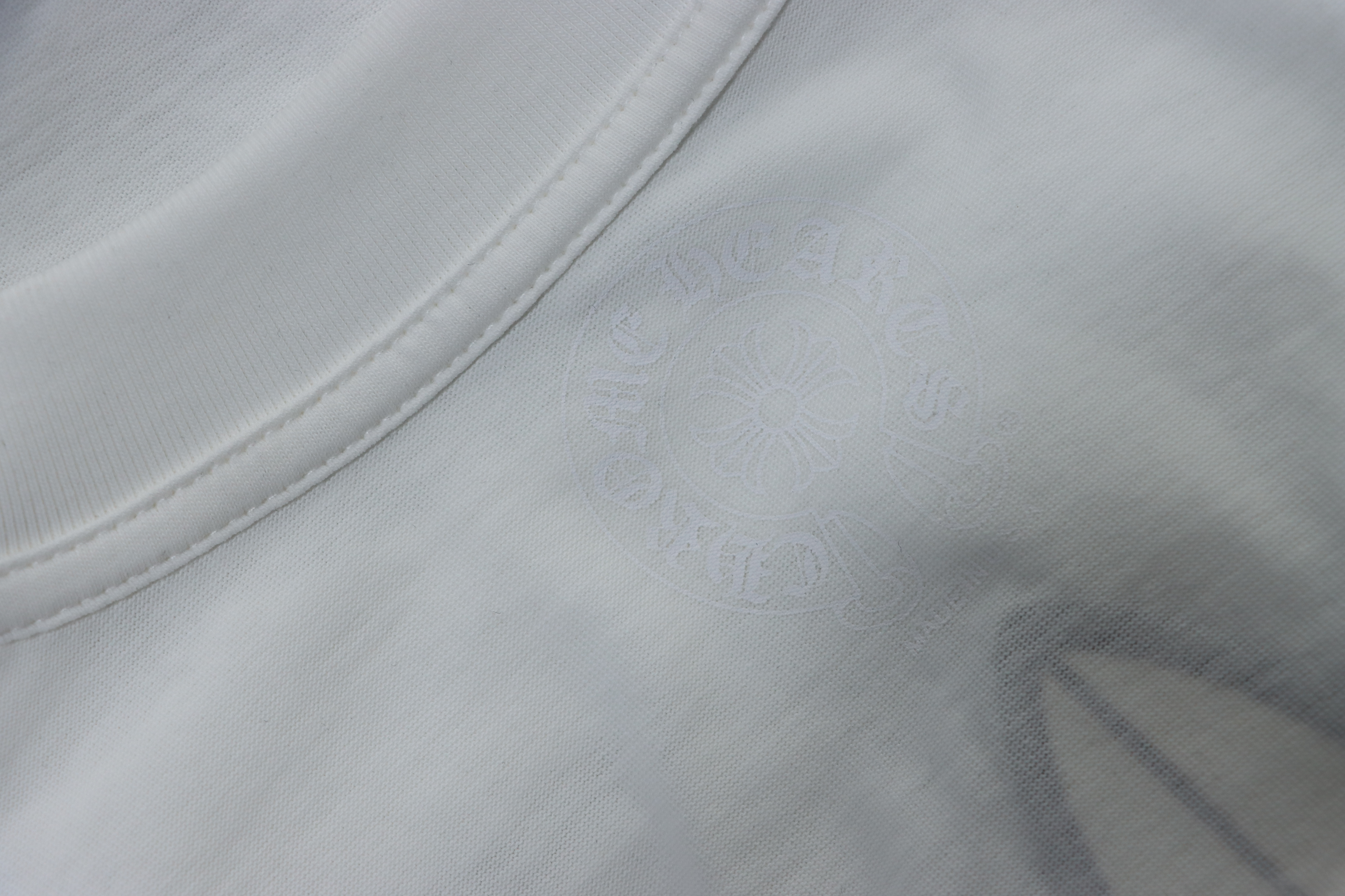 Chrome Hearts CH 25ss Back Cross Crew Neck Long Sleeve White