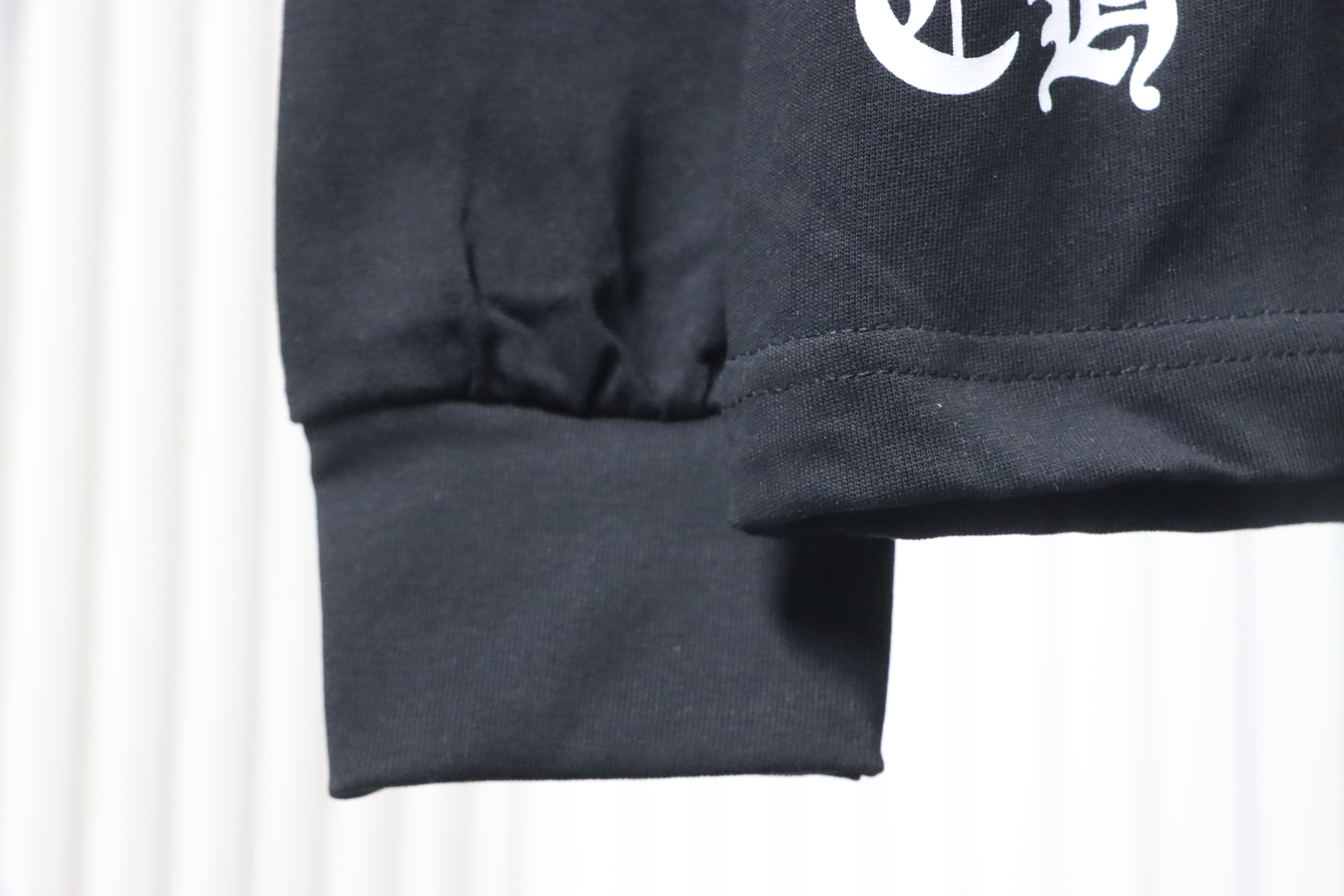 Chrome Hearts CH 25ss Blue Horseshoe Cross Crew Neck Long Sleeve Black