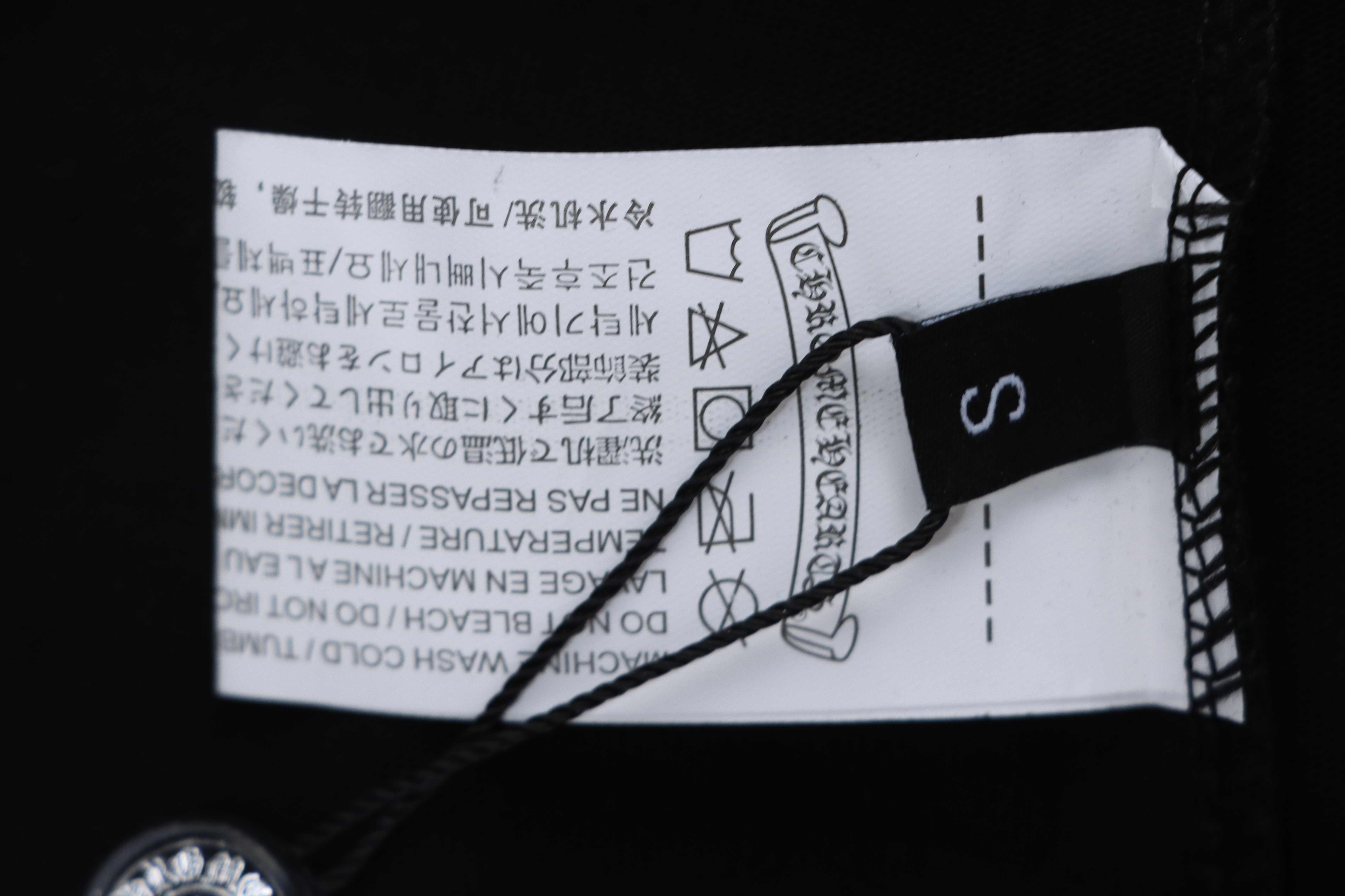 Chrome Hearts CH 25ss Sanskrit Lemon Green Crew Neck Long Sleeve Black