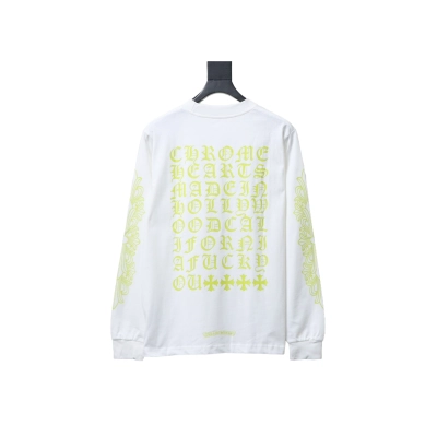 Chrome Hearts CH 25ss Sanskrit Lemon Green Crew Neck Long Sleeve White 02