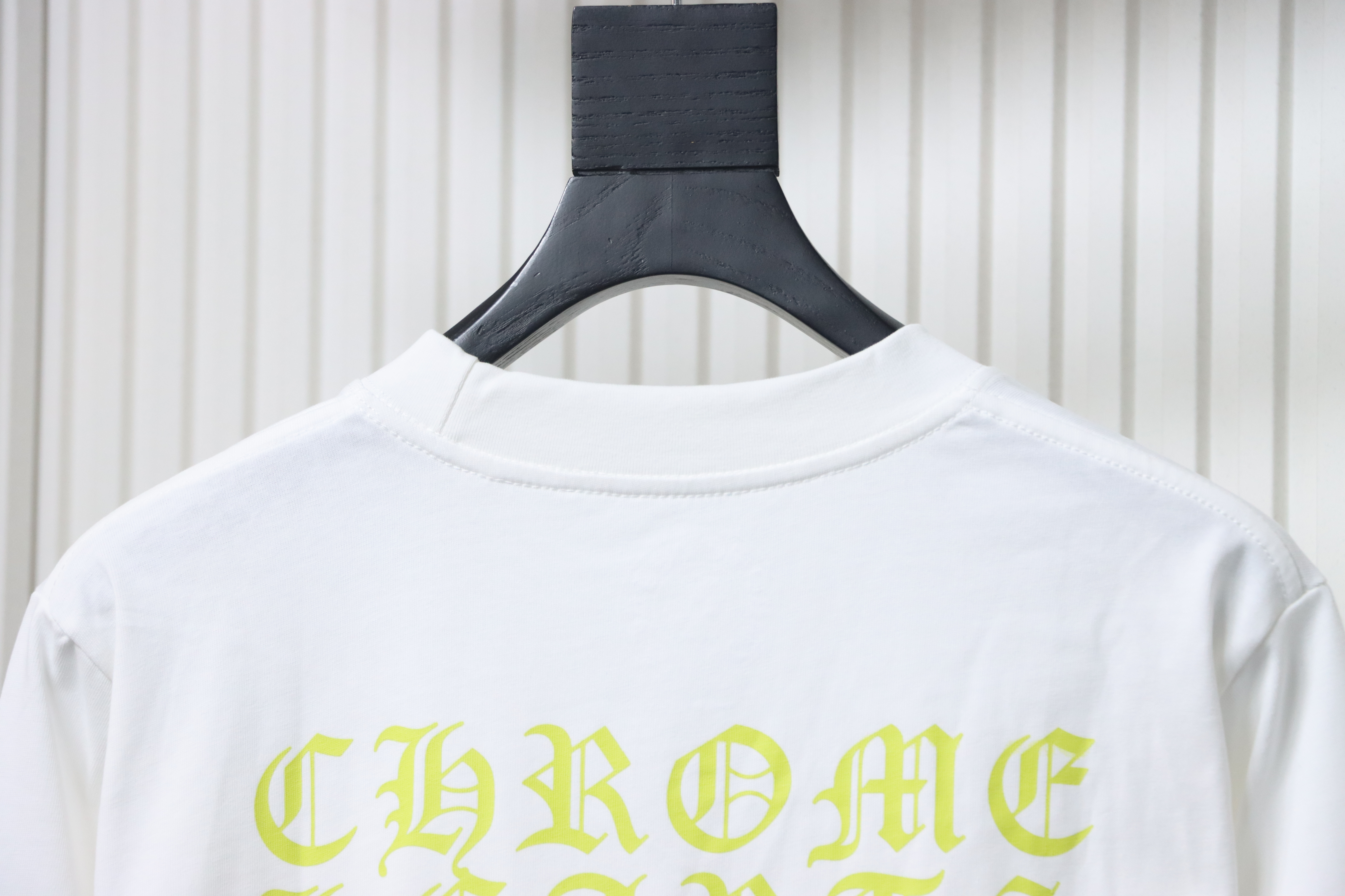 Chrome Hearts CH 25ss Sanskrit Lemon Green Crew Neck Long Sleeve White