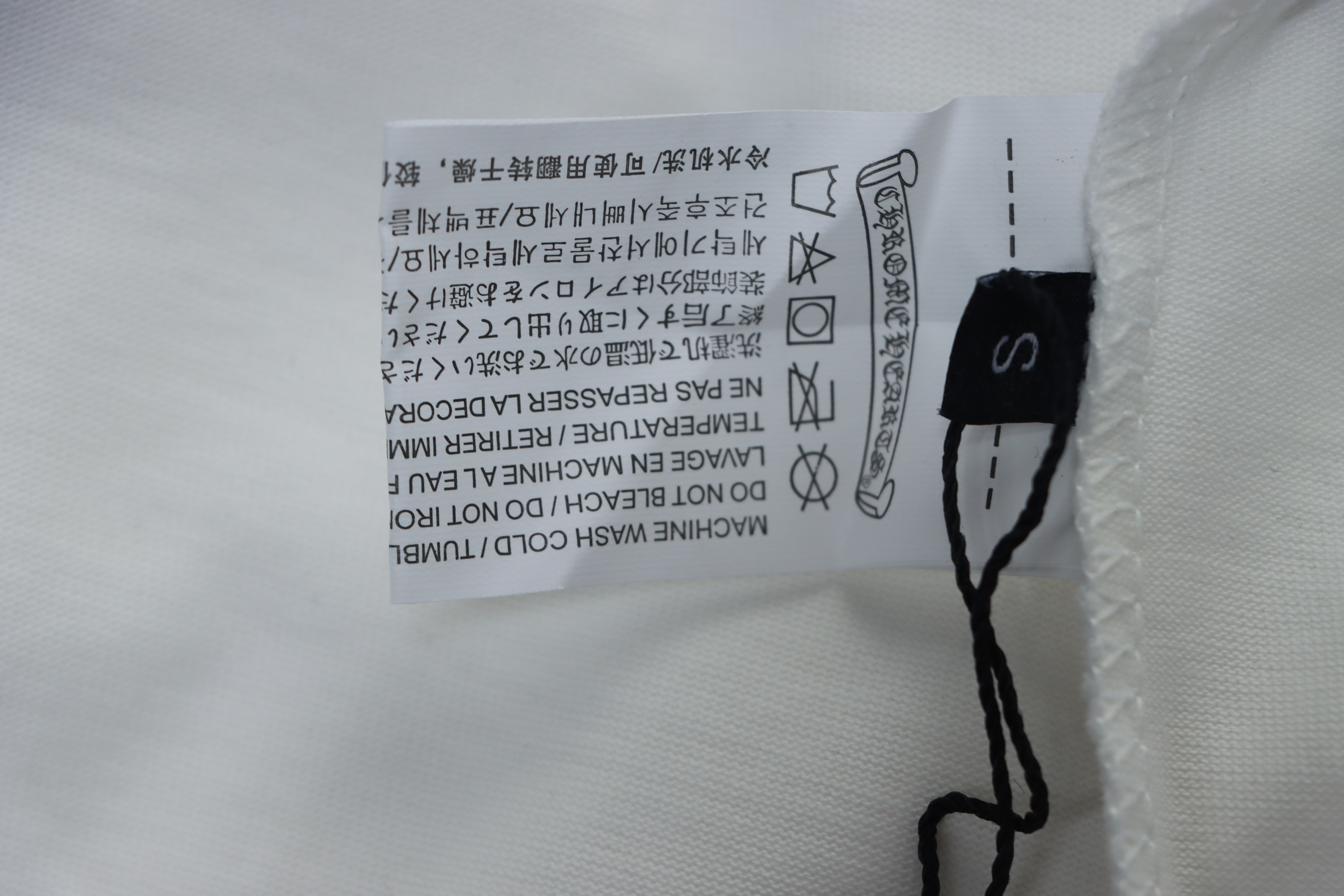 Chrome Hearts Yellow Neck Logo Sleeve T-Shirt White