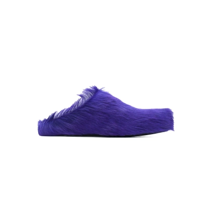 Marni Long-Hair Calfskin Fussbett Sabot Purple SBMR000600P623600C74 02