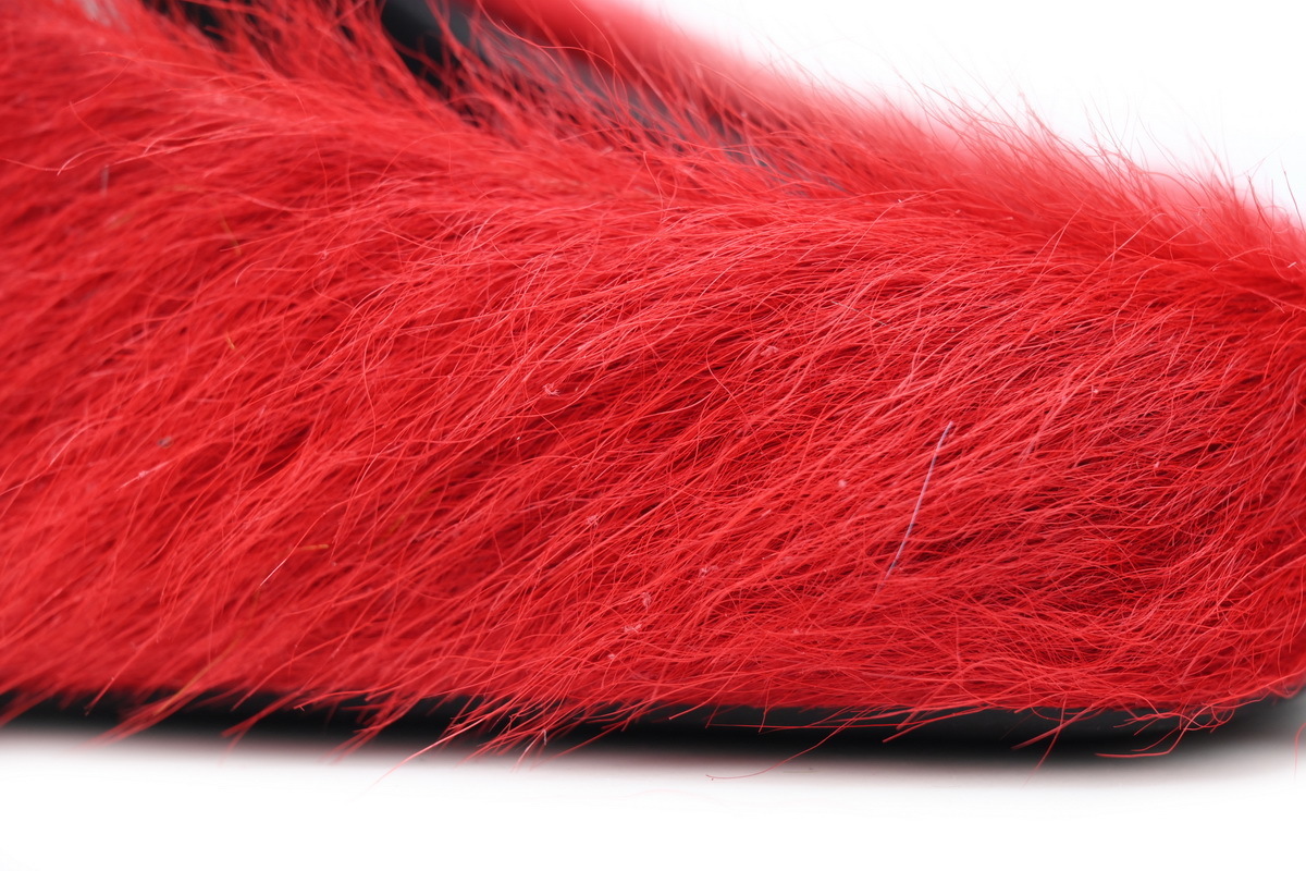 Marni Long-Hair Calfskin Fussbett Sabot Red SBMS004601P412200R66