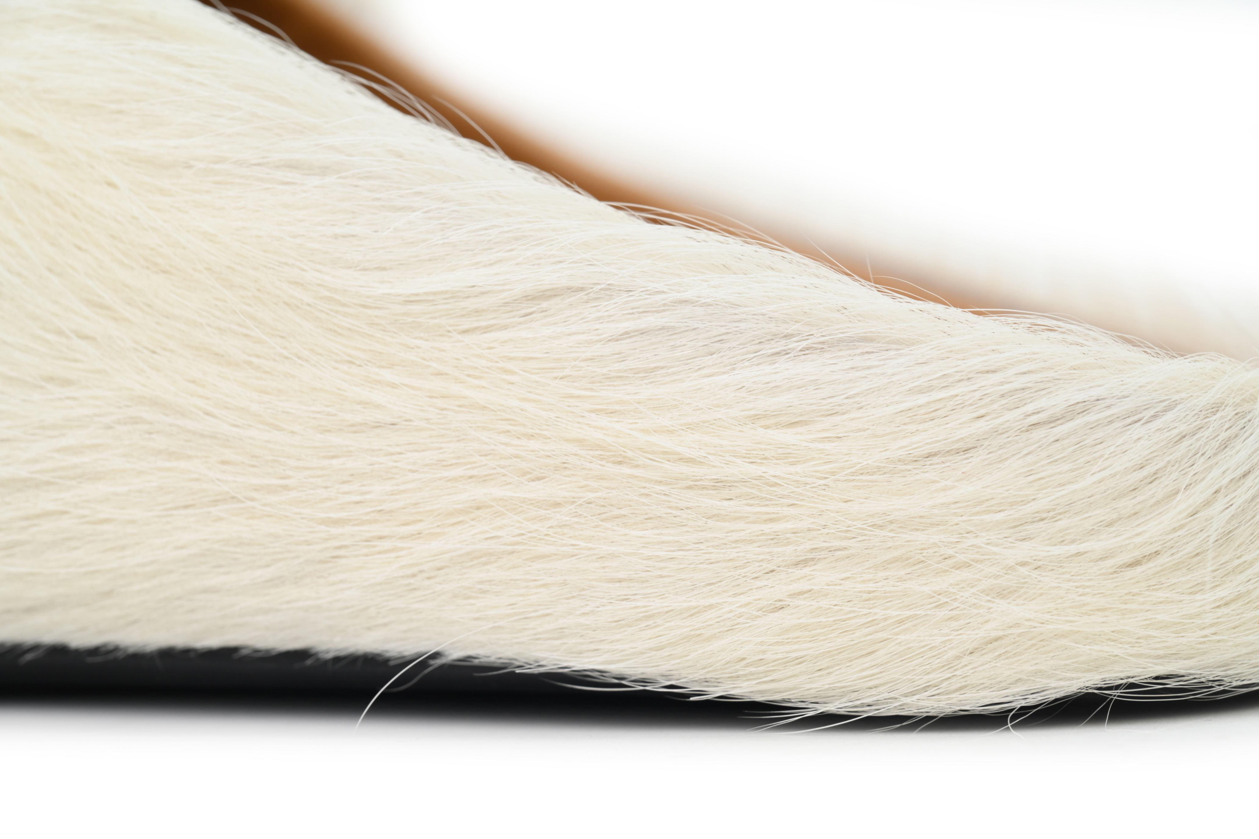 Marni Long-Hair Calfskin Fussbett Sabot White SBMR000600P412200W02