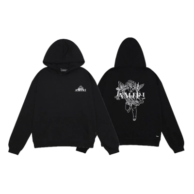 Amiri Cupid Angel Print Hoodie #9218 Black + Amiri Jean 888 02