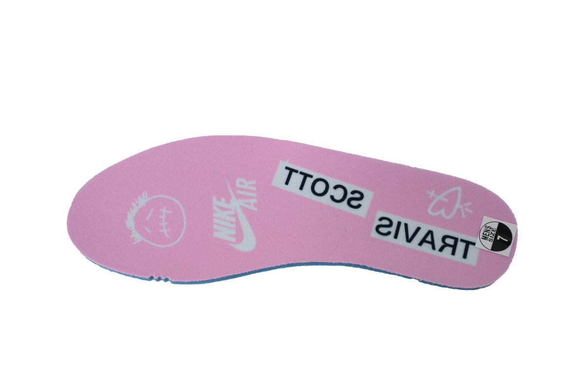 Top Version Travis Scott x Air Jordan 1 Low Reverse Hook Powder IQ7604-100