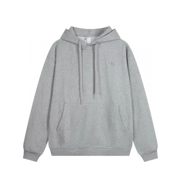 Alo Yoga Accolade Cotton Hoodie & Joggers Set Gray