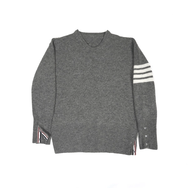Thom Browne 4-Bar Stripe Shetland Wool Sweater