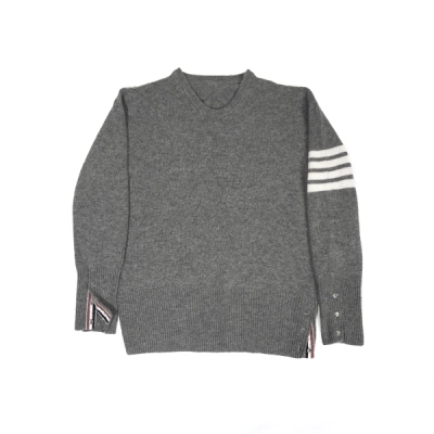 Thom Browne 4-Bar Stripe Shetland Wool Sweater 01