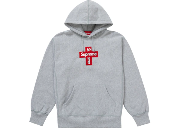 Supreme Cross Box Logo Hooded Sweatshirt Black/Grey/Red/Purple/Natural/Lemon