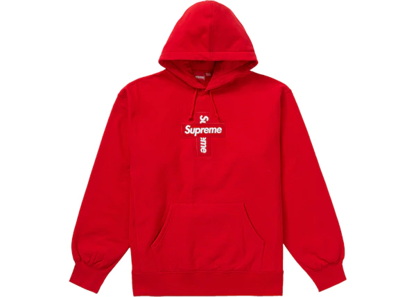 Supreme Cross Box Logo Hooded Sweatshirt Black/Grey/Red/Purple/Natural/Lemon