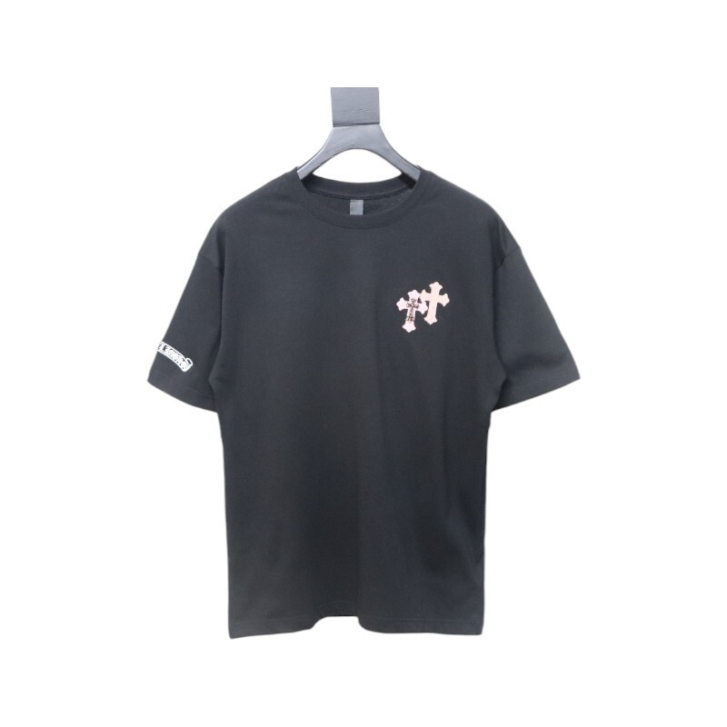 Chrome Hearts Heavy Horseshoe Sanskrit Applique Embroidery T-shirt Grey