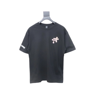 Chrome Hearts Heavy Horseshoe Sanskrit Applique Embroidery T-shirt Grey 01