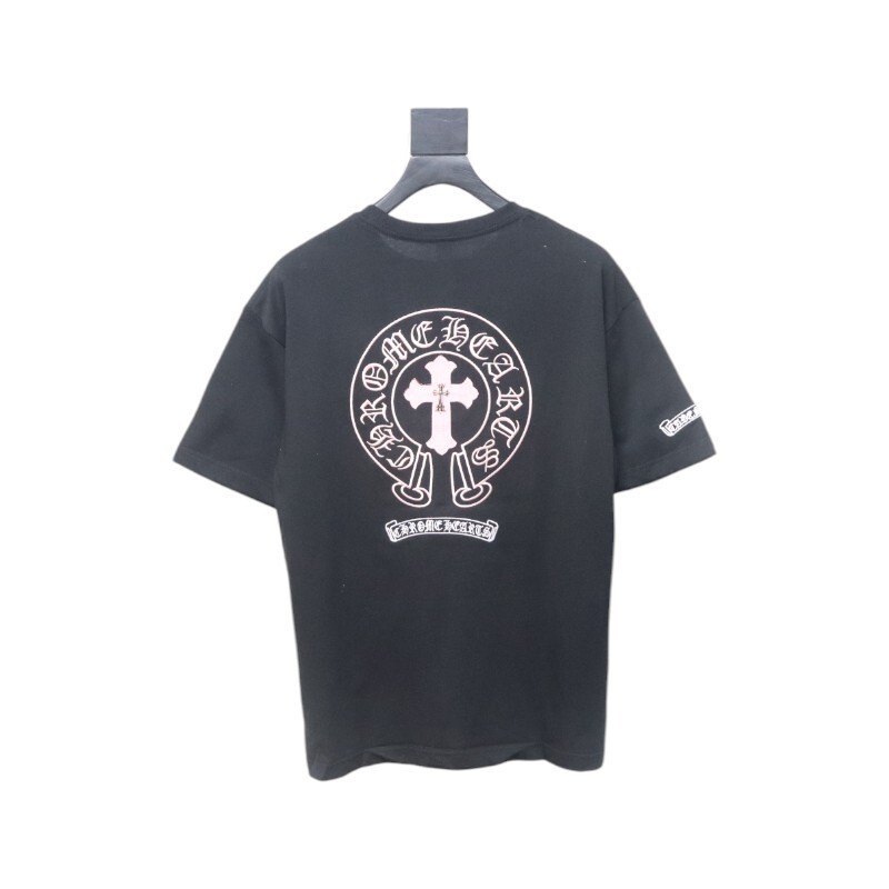 Chrome Hearts Heavy Horseshoe Sanskrit Applique Embroidery T-shirt Grey