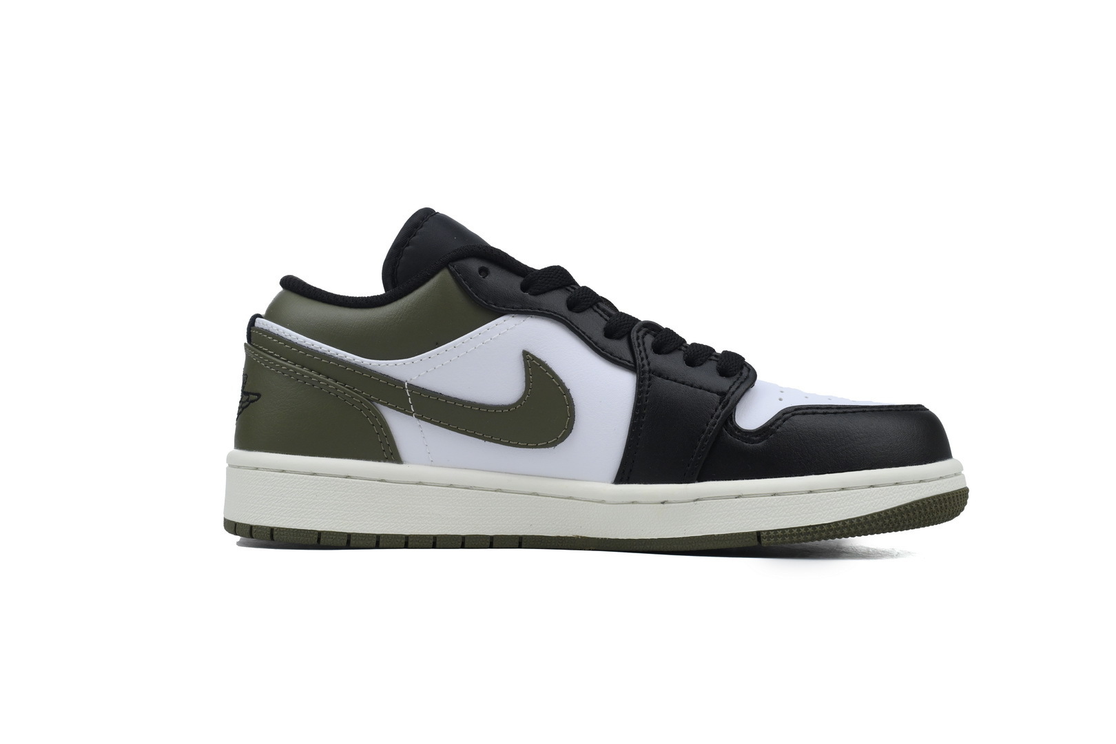 Air Jordan 1 Low Black Toe Medium Olive 553558-092