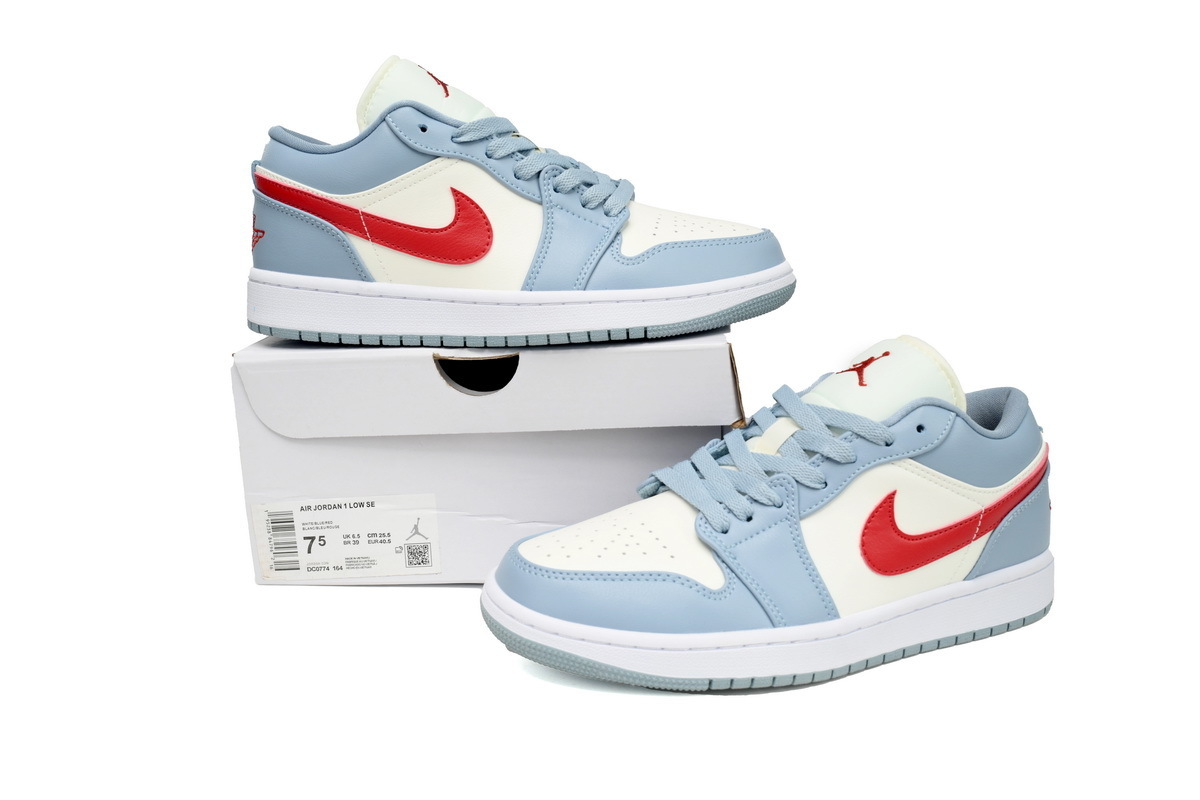 Air Jordan 1 Low Bleu/Rouge Dune DC0774-164