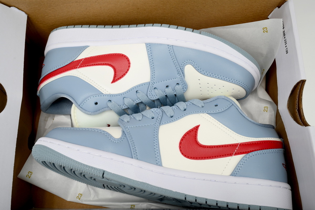 Air Jordan 1 Low Bleu/Rouge Dune DC0774-164