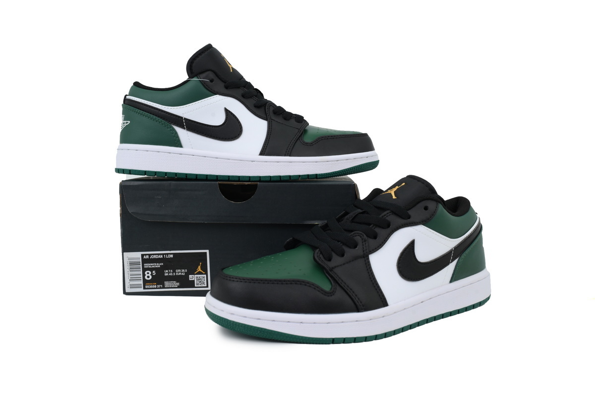 Air Jordan 1 Low Green Toe 553558-371