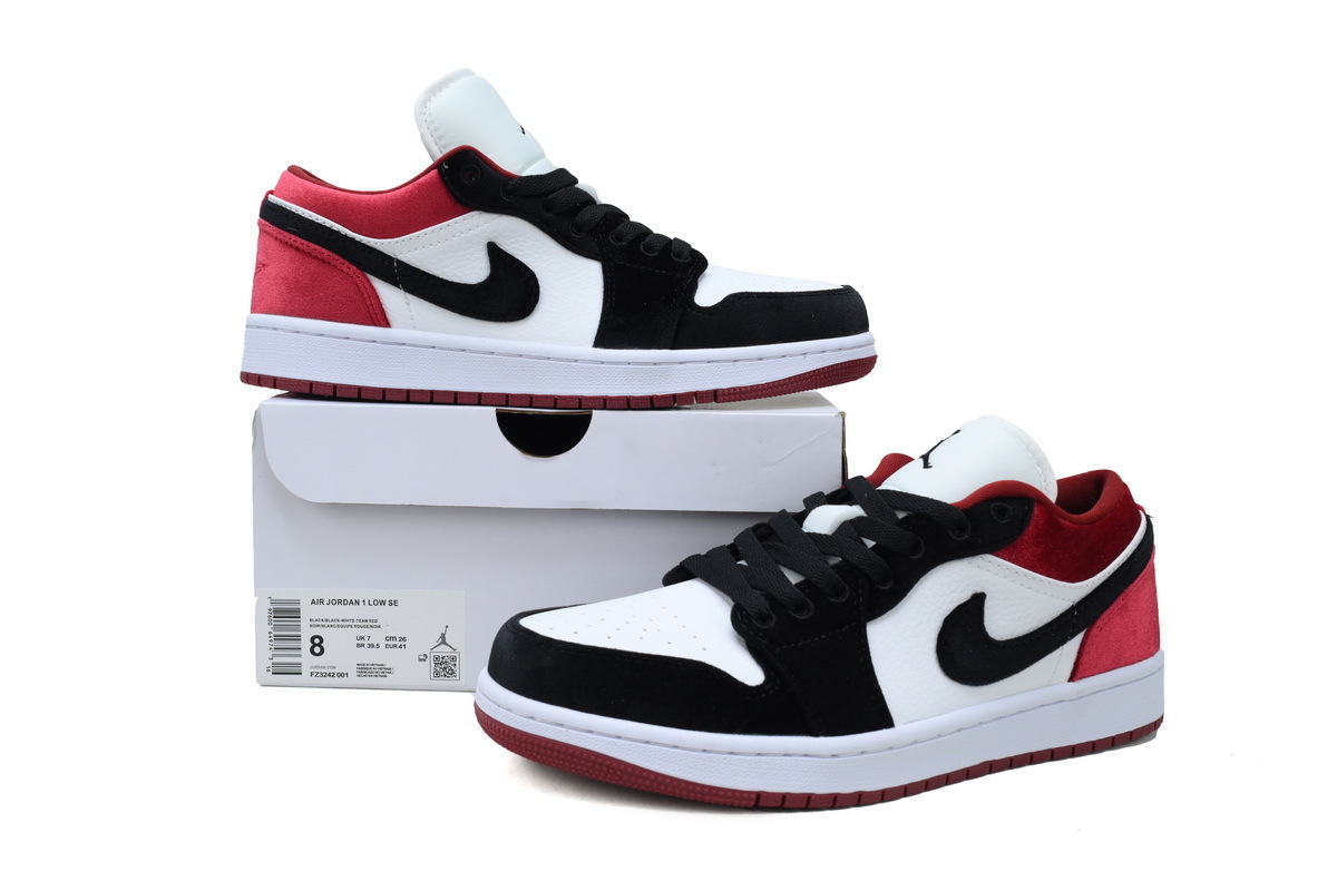Air Jordan 1 Low SE Velvet Black Toe FZ3242-001