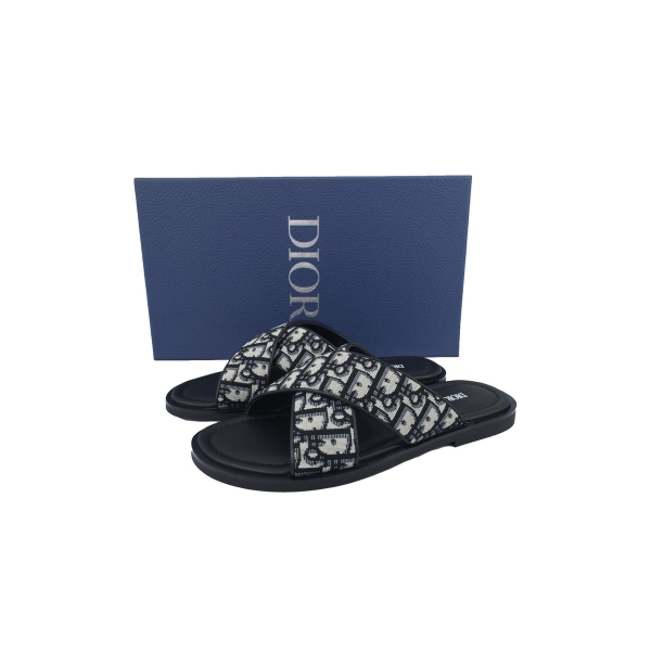 Dior Alias Sandal Beige And Black Dior Oblique Jacquard