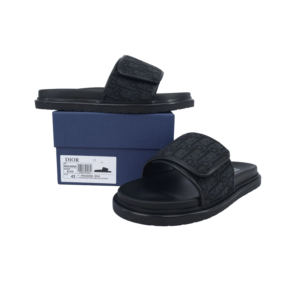 Dior Aqua Sandal Black Dior Oblique Jacquard