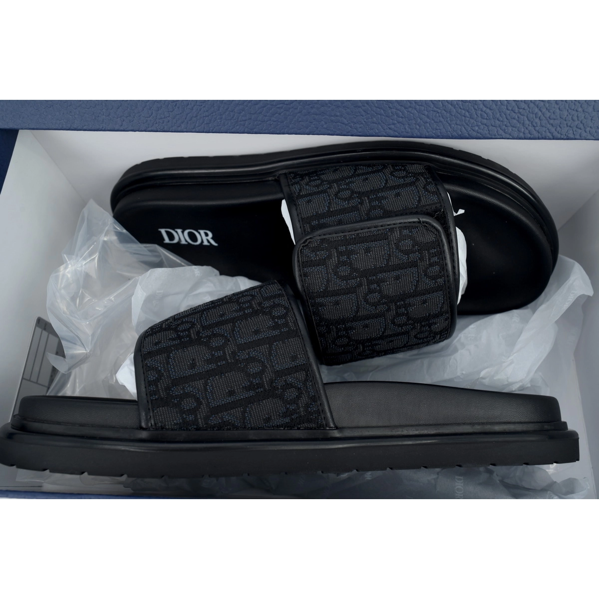 Dior Aqua Sandal Black Dior Oblique Jacquard