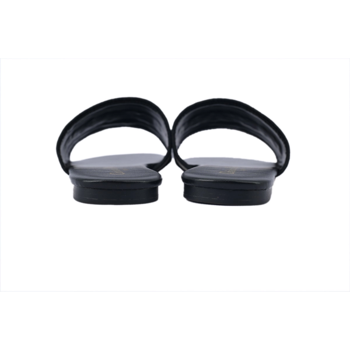 Dior Dway Slide Black Oblique / Beige Cotton Sandal Flat