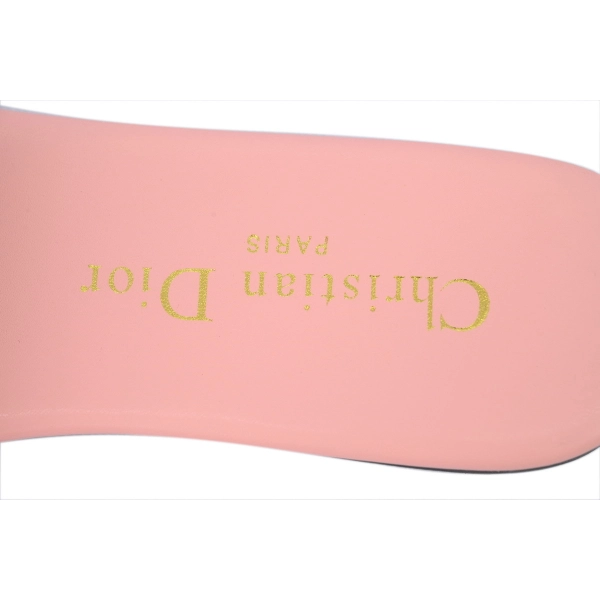 Dior Dway Slide Cotton Embroidered Sandals Rose Des Vents