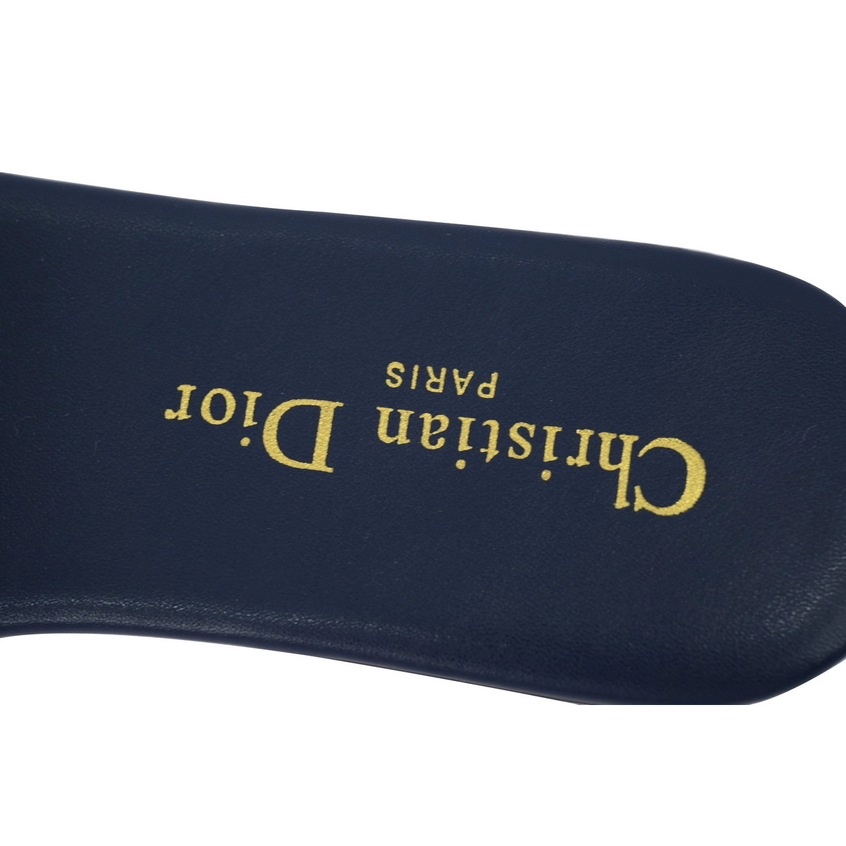 Dior Dway Slide Deep Blue Embroidered Cotton