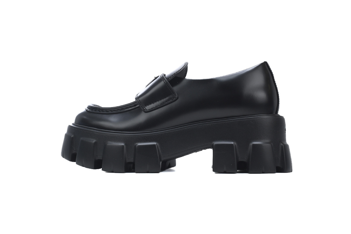 Prada Monolith leather loafers Black