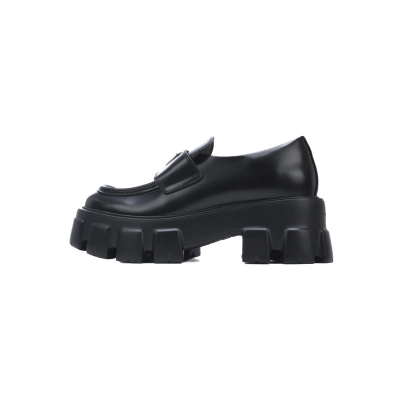 Prada Monolith leather loafers Black 01