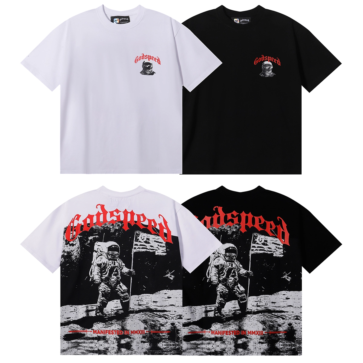 Godspeed 1969 Crew Neck T-shirt #7068 Black/White