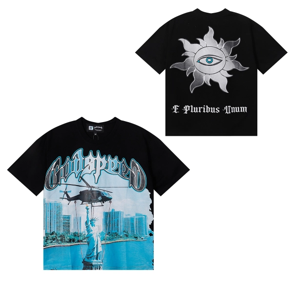 Godspeed Liberty Lift T-Shirt #7076 Blue/Black/White