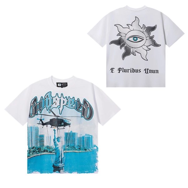 Godspeed Liberty Lift T-Shirt #7076 Blue/Black/White